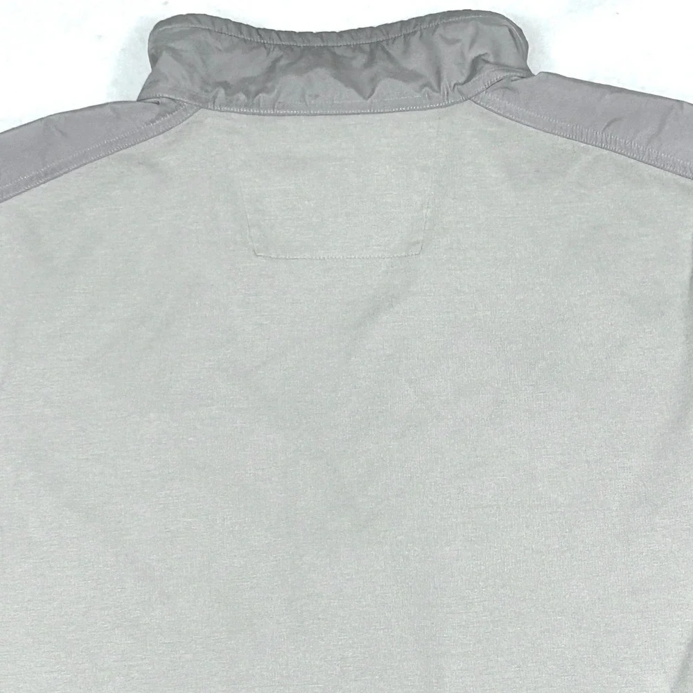 Banana Republic Men XLT Woven Baseball‎ Jacket Tall Gray Hybrid Bomber Tech Prep